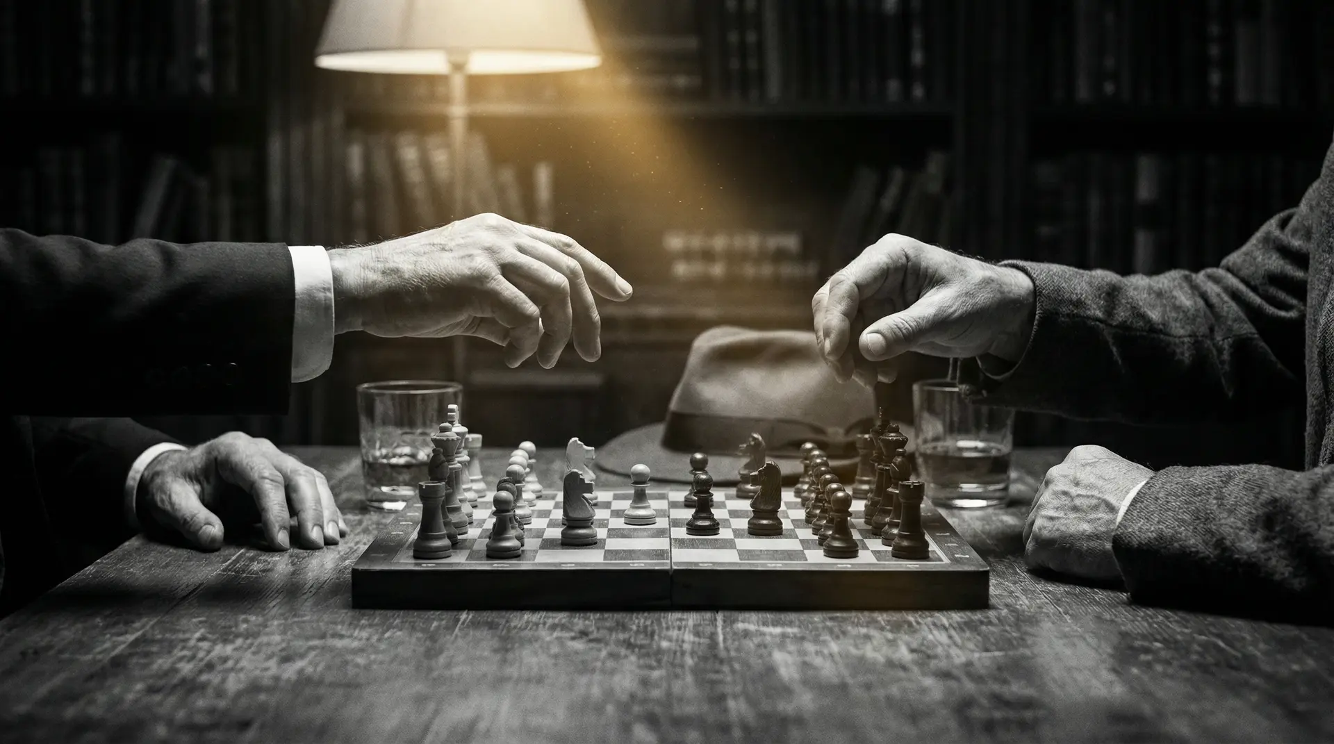 www.744tv.com 艺术探索系列 - 非线性叙事，棋盘上的对弈象征命运的交错